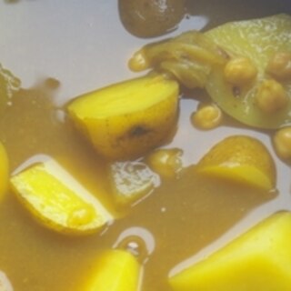 ひよこ豆とジャガイモのカレースープ